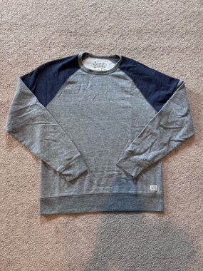 Lucky Brand Color Block Crewneck Sweatshirt Mens Medium